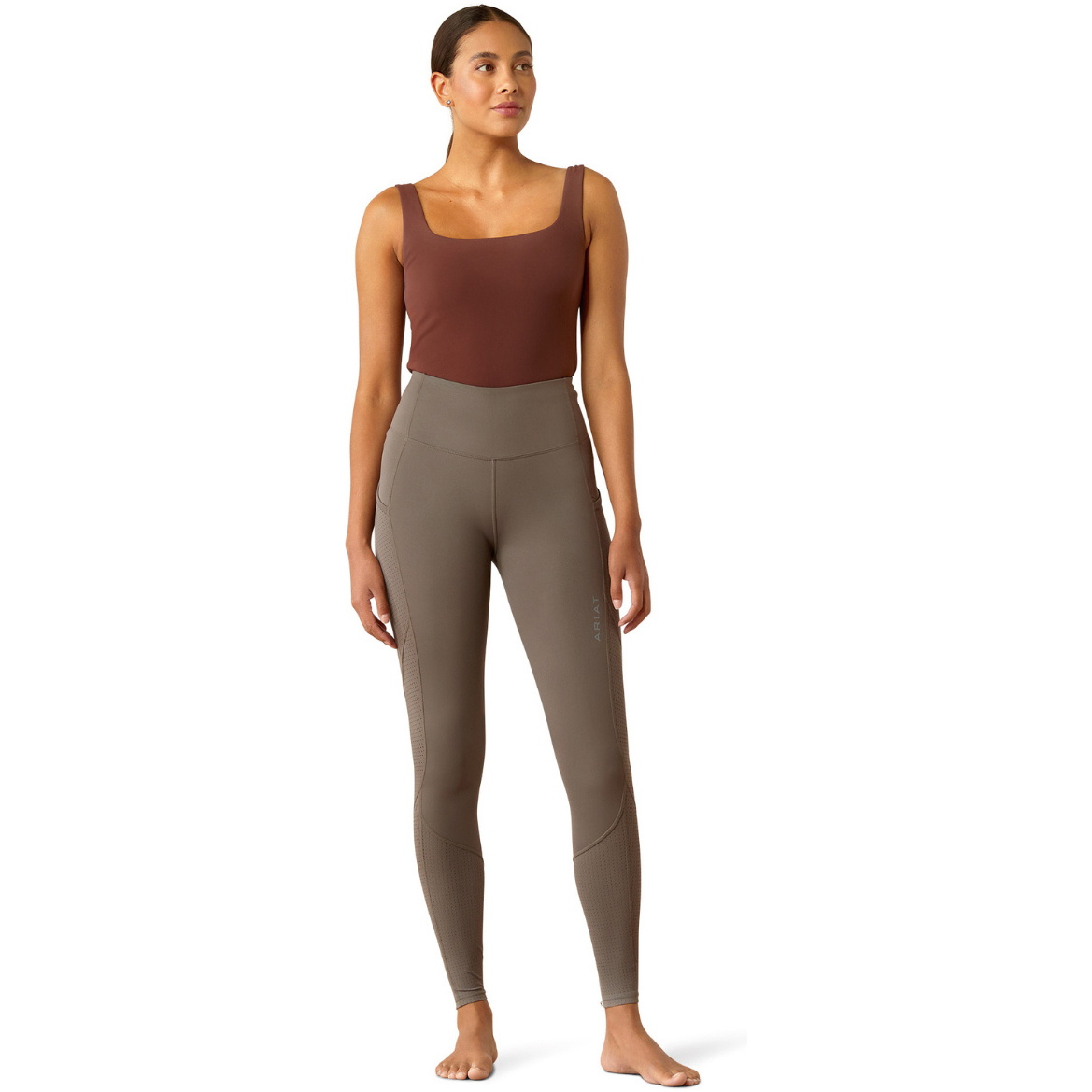 2025 Ariat Womens Breathe Eos Half Grip Tight 10054929 - Plum Grey